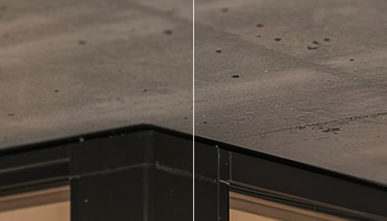 Concrete and a window frame, soft on the left and sharp on the right.